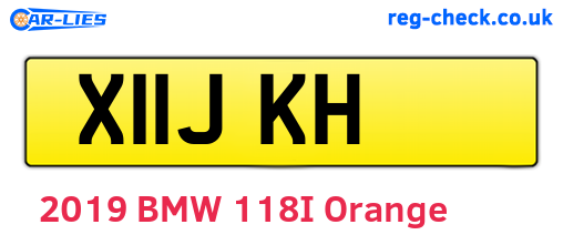 X11JKH are the vehicle registration plates.