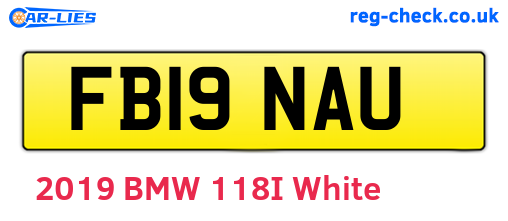 FB19NAU are the vehicle registration plates.