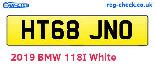 HT68JNO are the vehicle registration plates.