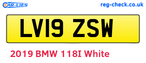 LV19ZSW are the vehicle registration plates.