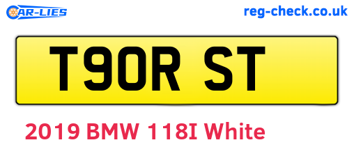 T90RST are the vehicle registration plates.