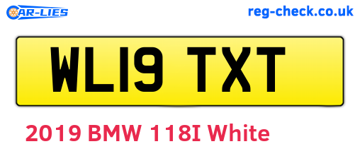 WL19TXT are the vehicle registration plates.