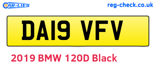 DA19VFV are the vehicle registration plates.