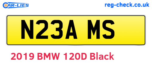 N23AMS are the vehicle registration plates.