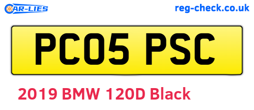 PC05PSC are the vehicle registration plates.