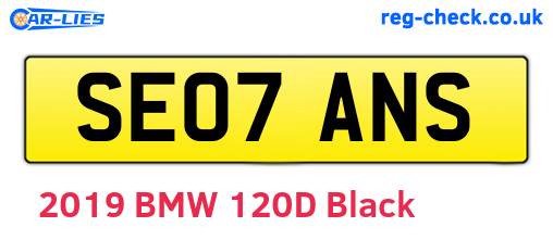 SE07ANS are the vehicle registration plates.