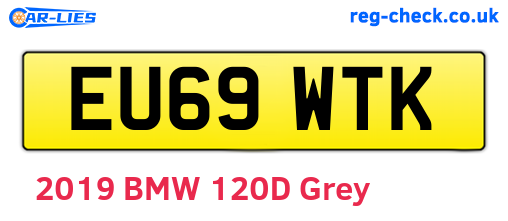 EU69WTK are the vehicle registration plates.