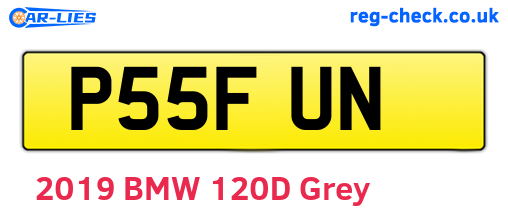 P55FUN are the vehicle registration plates.