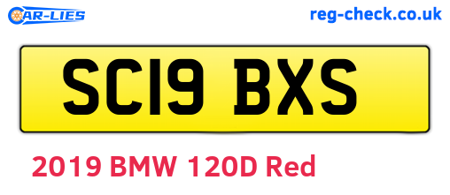 SC19BXS are the vehicle registration plates.