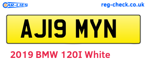 AJ19MYN are the vehicle registration plates.