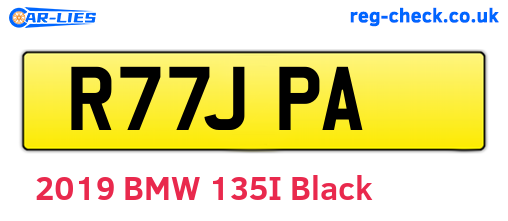 R77JPA are the vehicle registration plates.