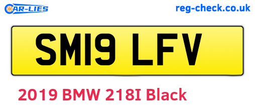 SM19LFV are the vehicle registration plates.