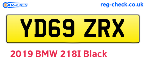YD69ZRX are the vehicle registration plates.