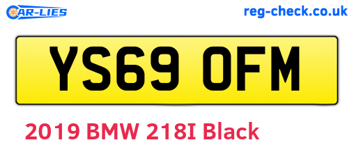YS69OFM are the vehicle registration plates.