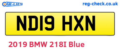 ND19HXN are the vehicle registration plates.