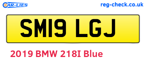 SM19LGJ are the vehicle registration plates.