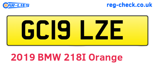 GC19LZE are the vehicle registration plates.