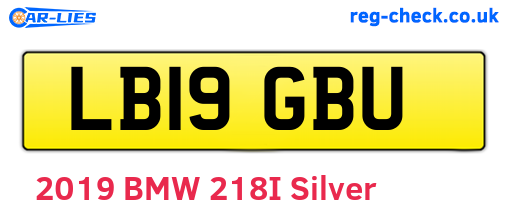 LB19GBU are the vehicle registration plates.