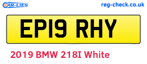 EP19RHY are the vehicle registration plates.