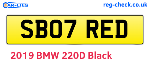 SB07RED are the vehicle registration plates.