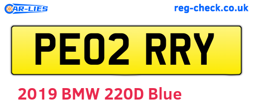 PE02RRY are the vehicle registration plates.