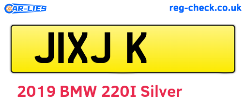 J1XJK are the vehicle registration plates.