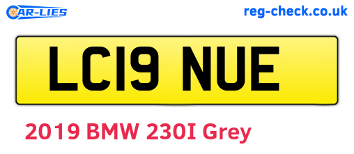 LC19NUE are the vehicle registration plates.