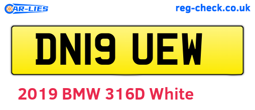 DN19UEW are the vehicle registration plates.