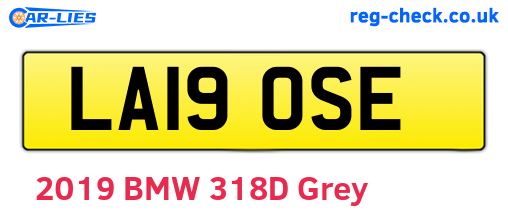 LA19OSE are the vehicle registration plates.