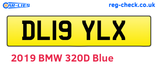 DL19YLX are the vehicle registration plates.
