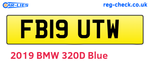 FB19UTW are the vehicle registration plates.