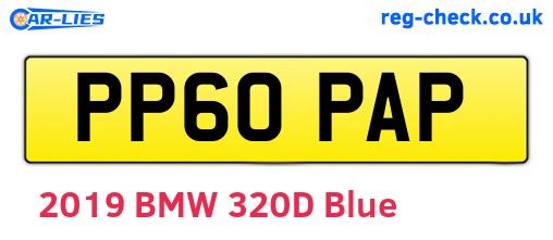 PP60PAP are the vehicle registration plates.