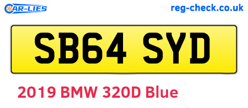 SB64SYD are the vehicle registration plates.