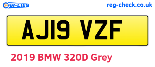 AJ19VZF are the vehicle registration plates.