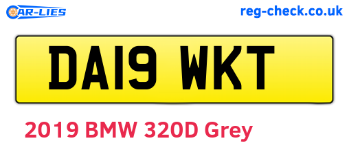 DA19WKT are the vehicle registration plates.