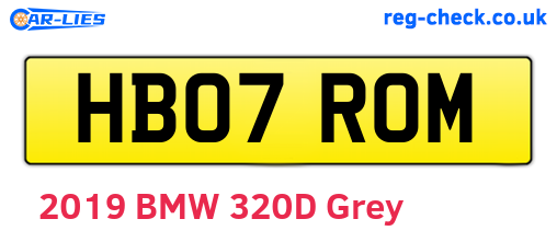 HB07ROM are the vehicle registration plates.