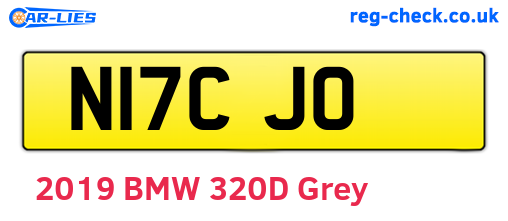 N17CJO are the vehicle registration plates.