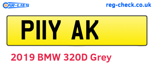 P11YAK are the vehicle registration plates.