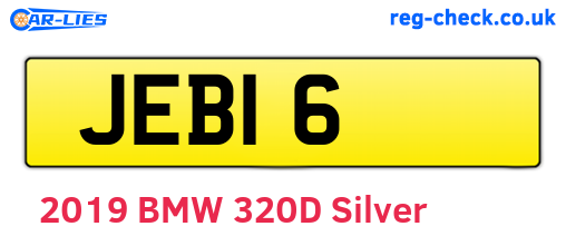 JEB16 are the vehicle registration plates.