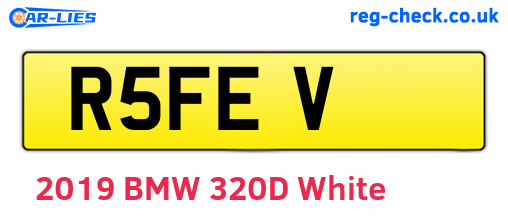 R5FEV are the vehicle registration plates.