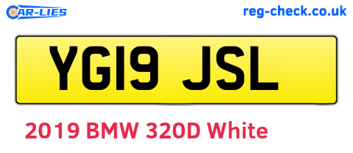 YG19JSL are the vehicle registration plates.