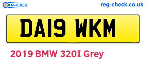 DA19WKM are the vehicle registration plates.