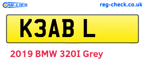 K3ABL are the vehicle registration plates.