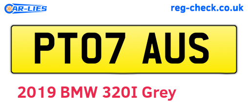 PT07AUS are the vehicle registration plates.