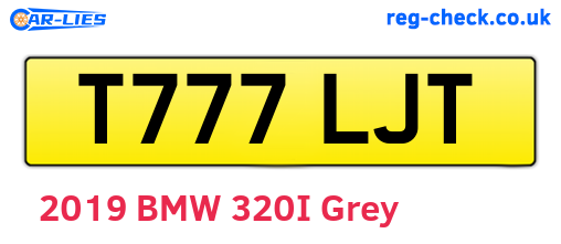 T777LJT are the vehicle registration plates.