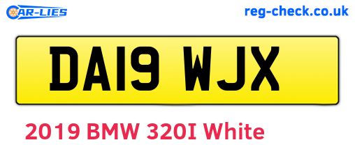 DA19WJX are the vehicle registration plates.