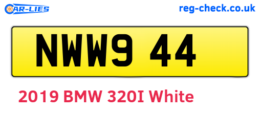 NWW944 are the vehicle registration plates.