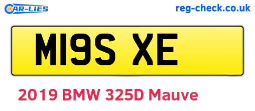M19SXE are the vehicle registration plates.