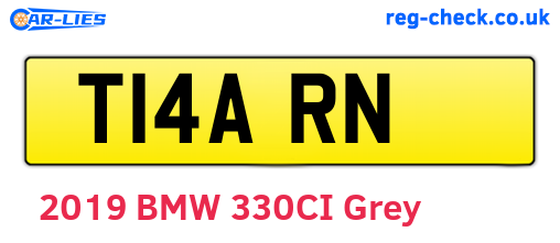 T14ARN are the vehicle registration plates.