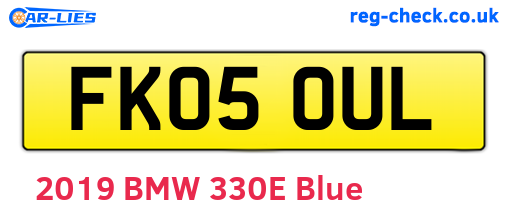 FK05OUL are the vehicle registration plates.